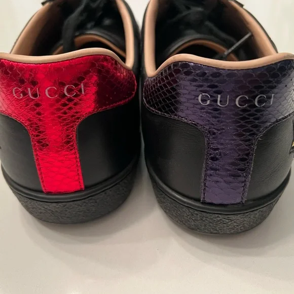 Men’s Gucci black leather Ace metallic stars low top sneakers. AUTHENTIC - Picture 6 of 6